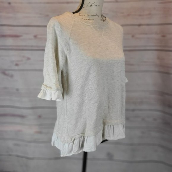 Anthropologie Tops - Eri + Ali Ruffle Sleeve Knit Top -S